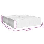 vidaXL Cadre de lit sans matelas marron foncé 180x200 cm tissu