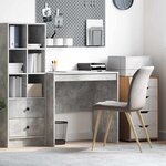 vidaXL Bureau Gris béton 80 x 50 x 76 cm Bois d'ingénierie
