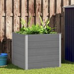 vidaXL Lit surélevé de jardin WPC 100x100x91 cm Gris