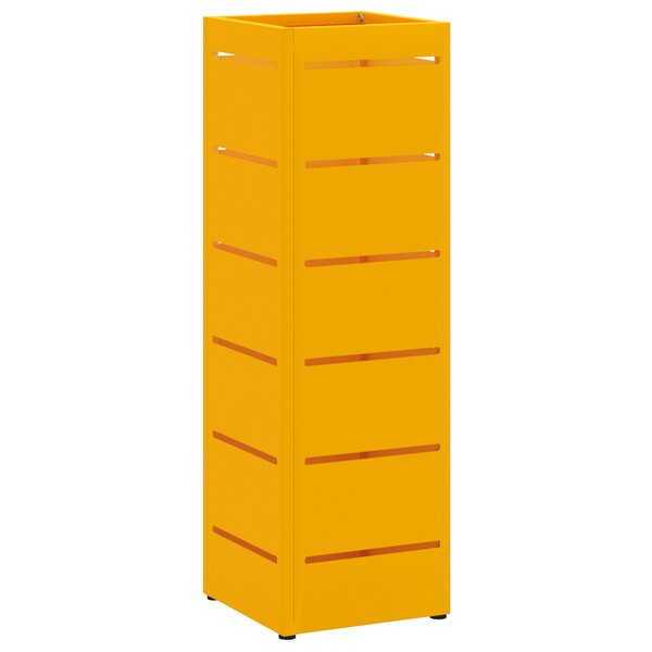 vidaXL Porte-parapluies Jaune moutarde Métal Standard Porte-parapluies