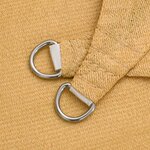vidaXL Voile d'ombrage 160 g/m² triangulaire sable 3x3x4 2 m PEHD