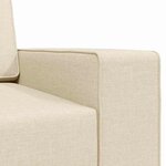 vidaXL Canapé-Lit 200cm Crème tissu