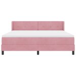 vidaXL Lit à ressorts avec matelas noir 100x200 cm en velours Rose