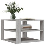 vidaXL Table basse sonoma gris 58x58x40 cm bois d'ingénierie