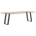 vidaXL Pieds de table à manger en U 2 pièces Anthracite 50 x (72-73) cm Acier
