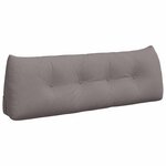 vidaXL Coussin de Dos Taupe 140 x 24 x 50 cm tissu