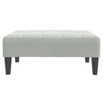 vidaXL Canapé-lit à 2 places avec repose-pied gris clair velours