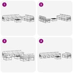 vidaXL Ensemble de canapés d'extérieur 7 pc Blanc et anthracite