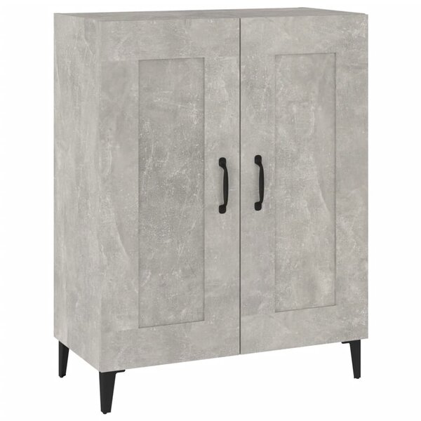 vidaXL Buffet Gris béton 69 5x34x90 cm Bois d'ingénierie