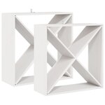 vidaXL Étagère à vin 2 Pièces Blanc 62 x 25 x 62 cm Pin massif