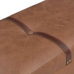 Banquette pouf tabouret meuble tabourets de rangement 3 Pièces marron synthétique 3002180