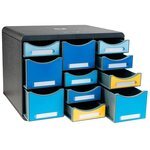 Moule De Classement Storebox Multi 11 Tiroirs Bee Blue - Couleurs Assorties - Exacompta