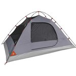 vidaXL Tente de camping à dôme 4 personnes gris et orange imperméable