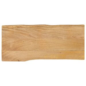 vidaXL Dessus de table 80x40x2 5 cm bord vivant bois massif manguier