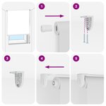 vidaXL Store enrouleur de douche 140x240 cm largeur du tissu 136 cm