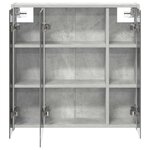 vidaXL Armoire Miroir de Salle de Bain Gris béton 63 5 x 16 x 62 5 cm
