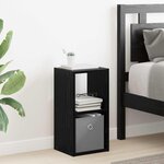 vidaXL Table de chevet avec tiroir Chêne noir 25 5 x 22 x 49 5 cm