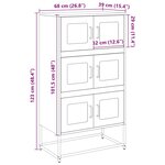 vidaXL Buffet haut vert olive 68x39x123 cm acier