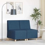 vidaXL Unité de Sofa Modulaire Sans Accoudoirs 2 Pièces Bleu