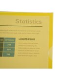 SACHET 10 POCH.COINS PP Grainé JAUNE EXACOMPTA