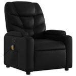 vidaXL Fauteuil de massage inclinable noir similicuir