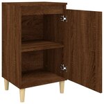 vidaXL Tables de chevet 2Pièces chêne marron 40x35x70cm bois d'ingénierie