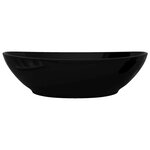 vidaXL Lavabo ovale Céramique 40 x 33 cm Noir