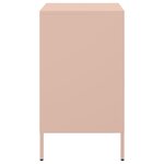 vidaXL Table de chevet rose 36x39x68 cm acier laminé à froid