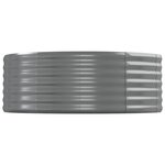 vidaXL Lit surélevé de jardin Acier galvanisé 544x100x36cm gris