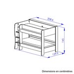 Lits superposés roomy blanc
