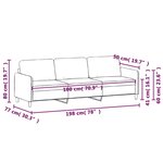 vidaXL Canapé à 3 places Gris clair 180 cm Velours
