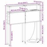 vidaXL Tête de lit de rangement Sonoma gris 90 cm Bois d'ingénierie
