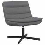 vidaXL Chaise pivotante Gris 63 x 75 x 76 cm Faux cuir