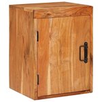 vidaXL Table de chevet 2 Pièces Marron Bois massif d'acacia