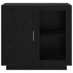 vidaXL Buffet Chêne noir 40 x 80 x 75 cm Bois d'ingénierie