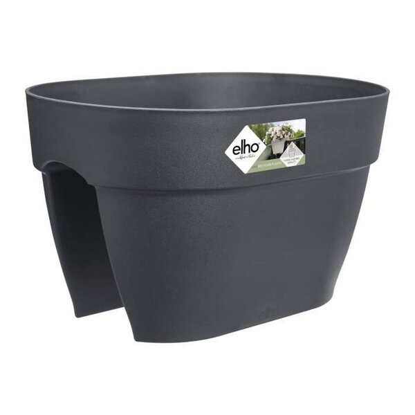 Planteur vibia campana flower bridge 40 gris pour balcon extérieur - 7 5 L