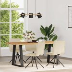 vidaXL Chaises à manger lot de 4 crème tissu