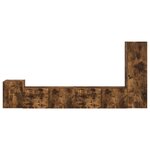 vidaXL Ensemble meuble TV 3 Pièces Chêne fumé Bois d'ingénierie