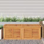 vidaXL Boîte de rangement jardin et sac 150x50x55 cm bois massif teck