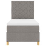 vidaXL Lit à ressorts avec matelas Taupe 100 x 200 cm tissu