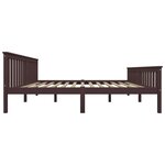 vidaXL Cadre de lit Marron foncé Bois de pin massif 180 x 200 cm
