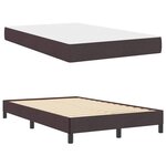 vidaXL Lit à ressorts avec matelas Marron foncé 120 x 190 cm tissu