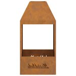 vidaXL Braise Marron 50 x 50 x 100 cm Acier