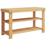 vidaXL Étagère à chaussures 3 niveaux 70x27 5x45 cm bambou