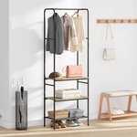 vidaXL Portant à vêtements avec étagères Chêne sonoma 60 x 30 x 171 cm