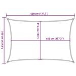 vidaXL Voile d'ombrage 160 g/m² Rouge 3 5x5 m PEHD
