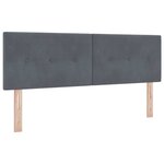 vidaXL Lit à ressort LED avec matelas Gris foncé 160 x 200 cm Velours