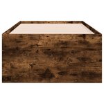vidaXL Lit de jour et tiroirs chêne fumé 75x190 cm bois d'ingénierie
