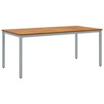 vidaXL Ensemble de salle à manger pour jardin 7 Pièces Gris et marron