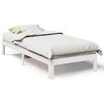vidaXL Cadre de lit sans matelas blanc 80x200 cm bois massif de pin